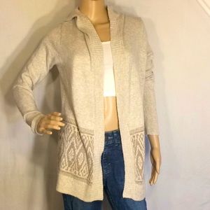 Women's Hooded Knit Cardigan, Sz M